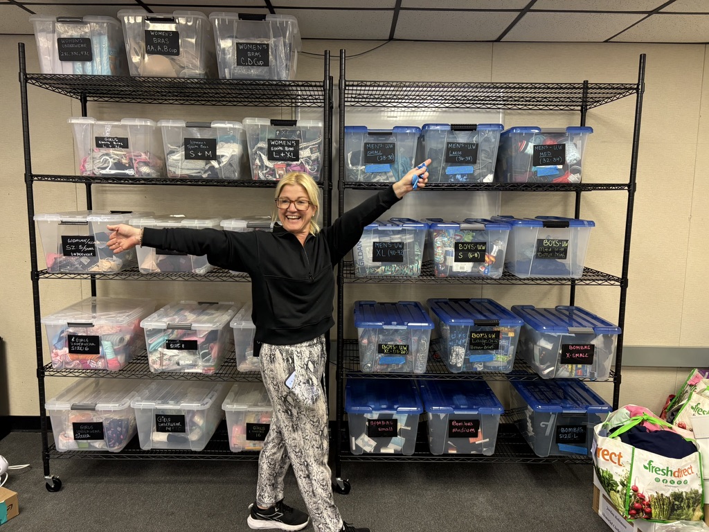 Setting up the new temporary CTKF store in DOMUS Building in Stamford CT